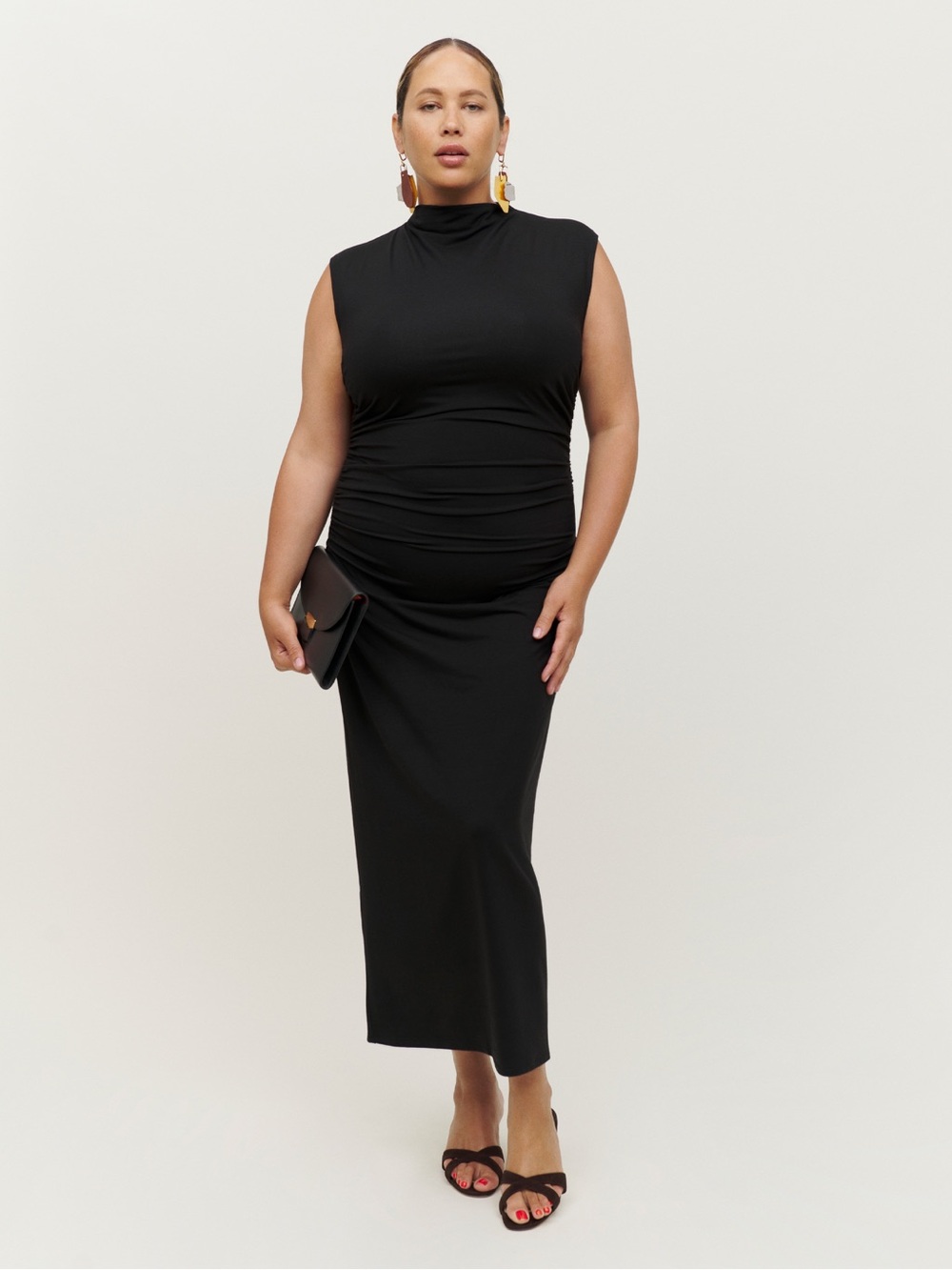 New with tags Who What Wear Black Sleeveless Mock-Neck midi Dress X-Large